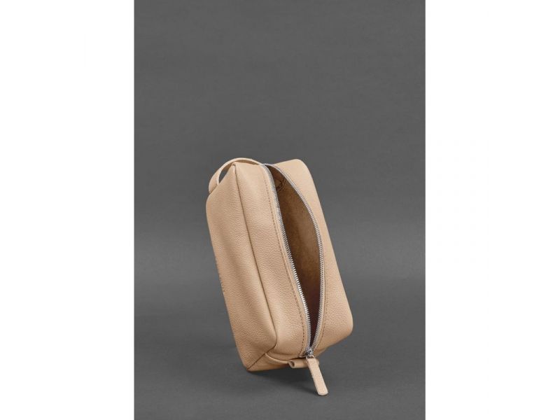 Кожаная косметичка-несессер 6.0 бежевый флотар, фото 5