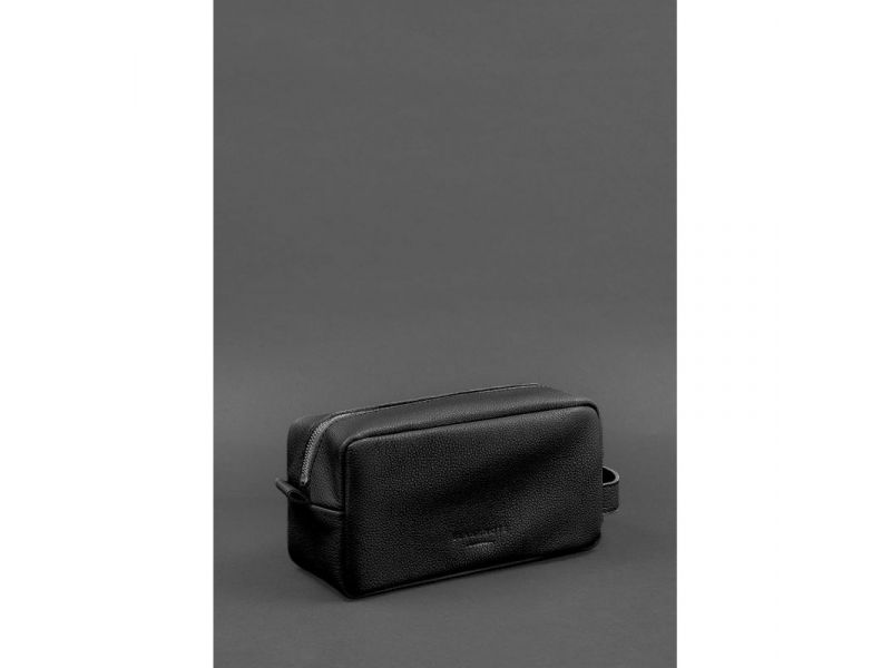 Кожаная косметичка-несессер 6.0 черный флотар, фото 3