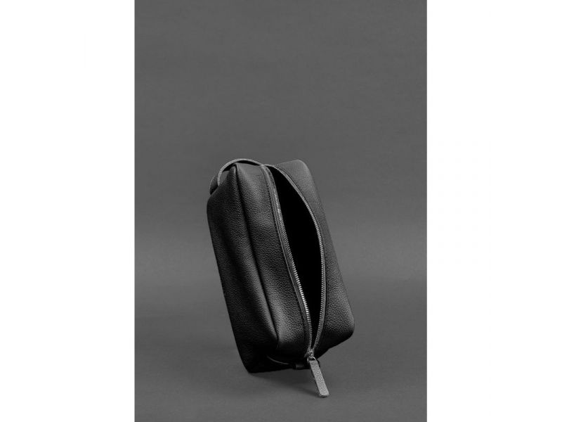 Кожаная косметичка-несессер 6.0 черный флотар, фото 5