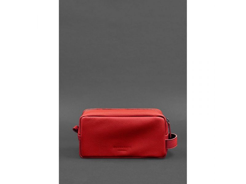 Кожаная косметичка-несессер 6.0 красный флотар, фото 1