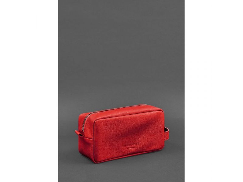 Кожаная косметичка-несессер 6.0 красный флотар, фото 2