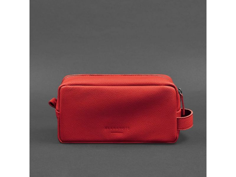 Кожаная косметичка-несессер 6.0 красный флотар, фото 6