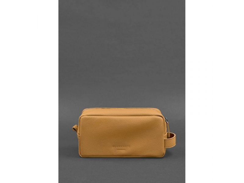 Кожаная косметичка-несессер 6.0 желтый флотар, фото 1