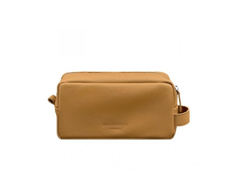 Кожаная косметичка-несессер 6.0 желтый флотар, фото 7