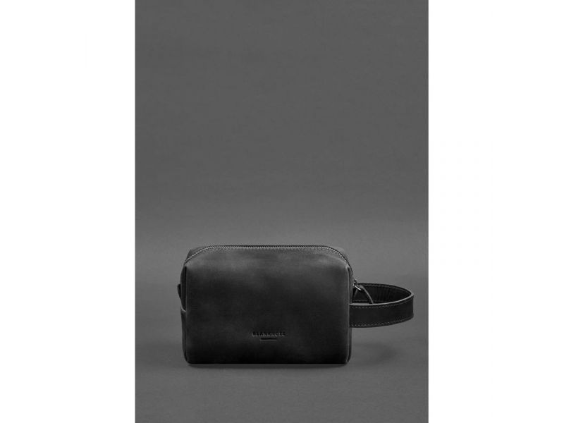 Кожаная косметичка-несессер 5.0 Черный Crazy Horse, фото 1