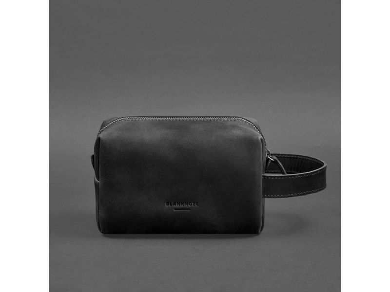 Кожаная косметичка-несессер 5.0 Черный Crazy Horse, фото 6