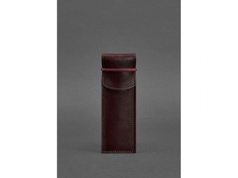 Кожаный чехол для ручек 1.0 бордовый, фото 1