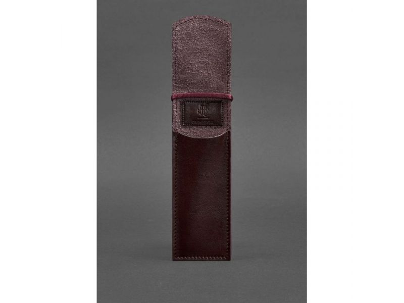 Кожаный чехол для ручек 1.0 бордовый, фото 3