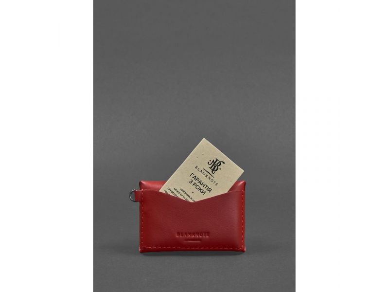 Женская кожаная монетница с клапаном 1.0 красный, фото 4