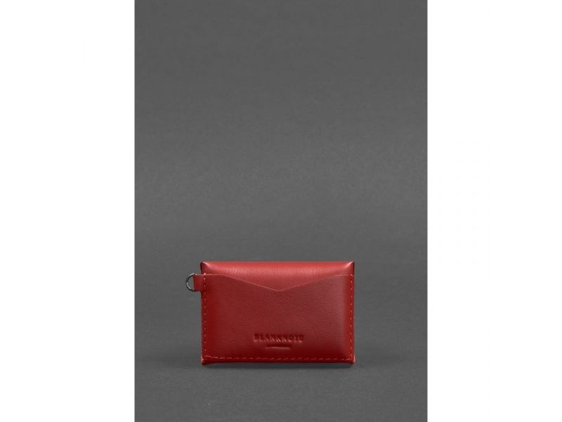 Женская кожаная монетница с клапаном 1.0 красный, фото 5