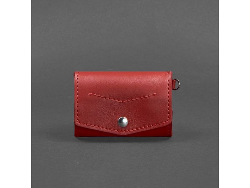 Женская кожаная монетница с клапаном 1.0 красный, фото 6