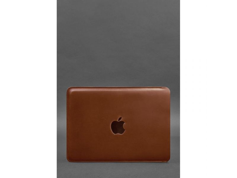 Кожаный чехол для MacBook 14 дюйм Светло-коричневый Crazy Horse, фото 1