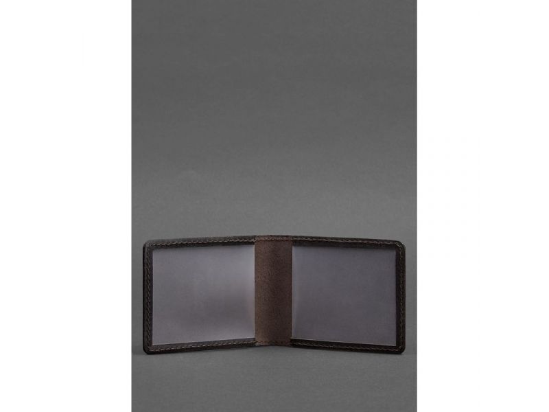 Кожаная обложка для удостоверения с гербом темно-коричневая, фото 2