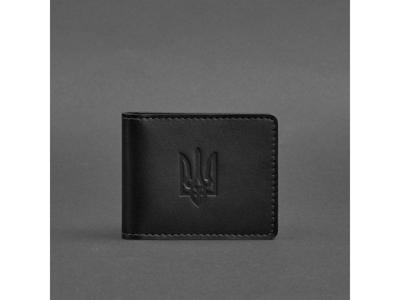 Кожаная обложка для удостоверения с гербом черная, фото 7