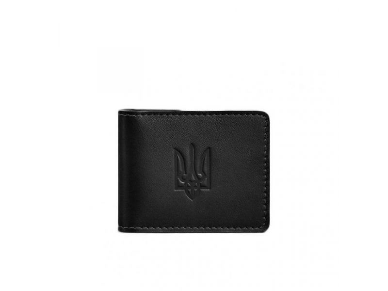 Кожаная обложка для удостоверения с гербом черная, фото 8