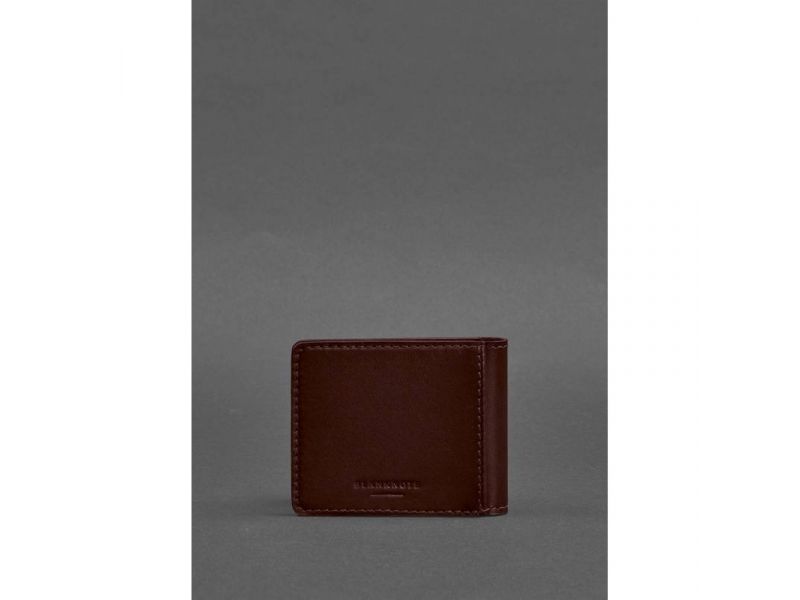 Кожаная обложка для удостоверения с гербом бордовая, фото 4