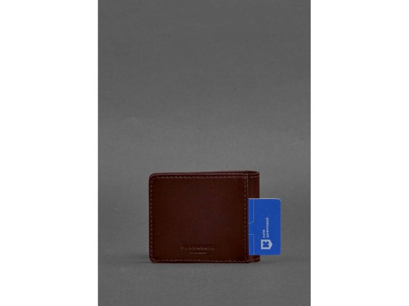 Кожаная обложка для удостоверения с гербом бордовая, фото 5