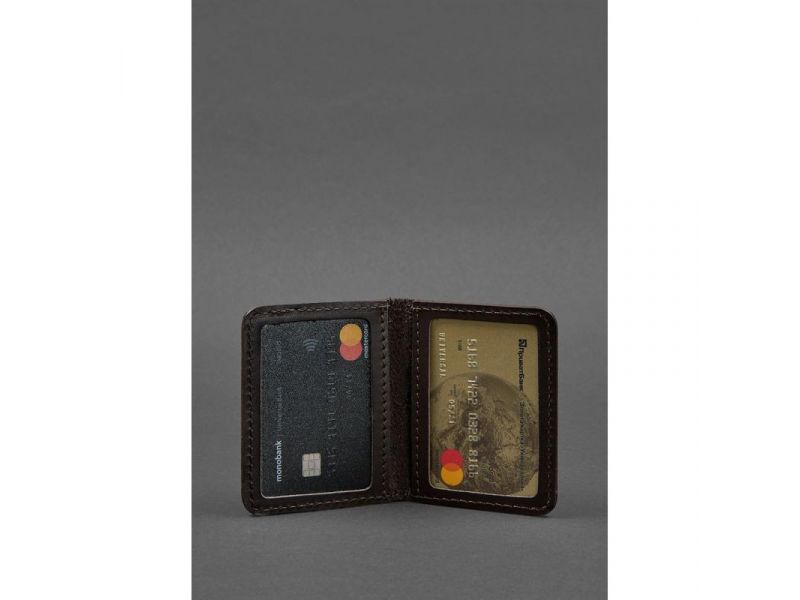 Кожаная обложка для ID-паспорта и водительских прав 4.0 коричневая, фото 2