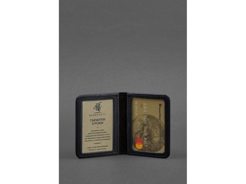 Обложка для ID-паспорта и водительских прав 4.0 черная Crazy Horse, фото 2