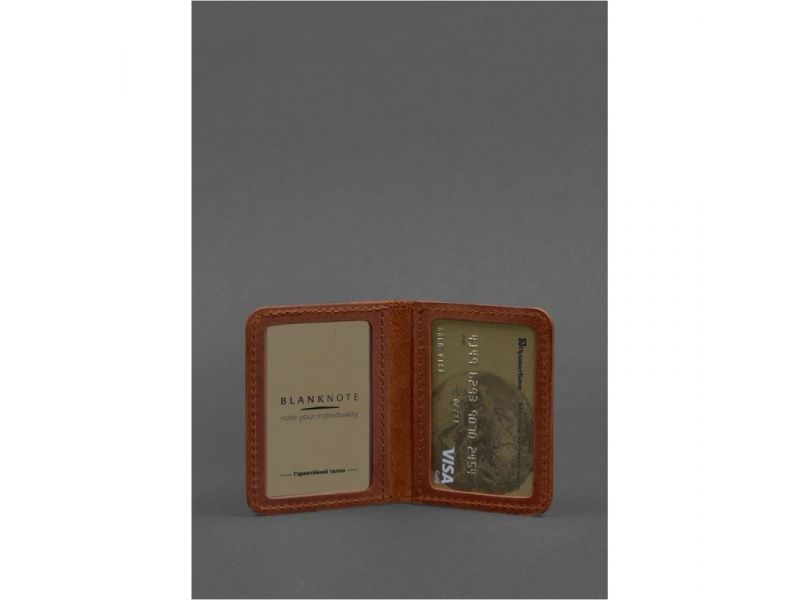 Кожаная обложка для ID-паспорта и водительских прав 4.0 светло-коричневая, фото 2