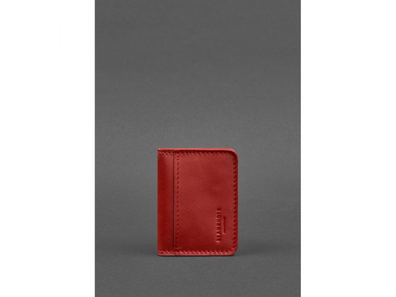 Женская кожаная обложка для ID-паспорта и водительских прав 4.0 красная, фото 1