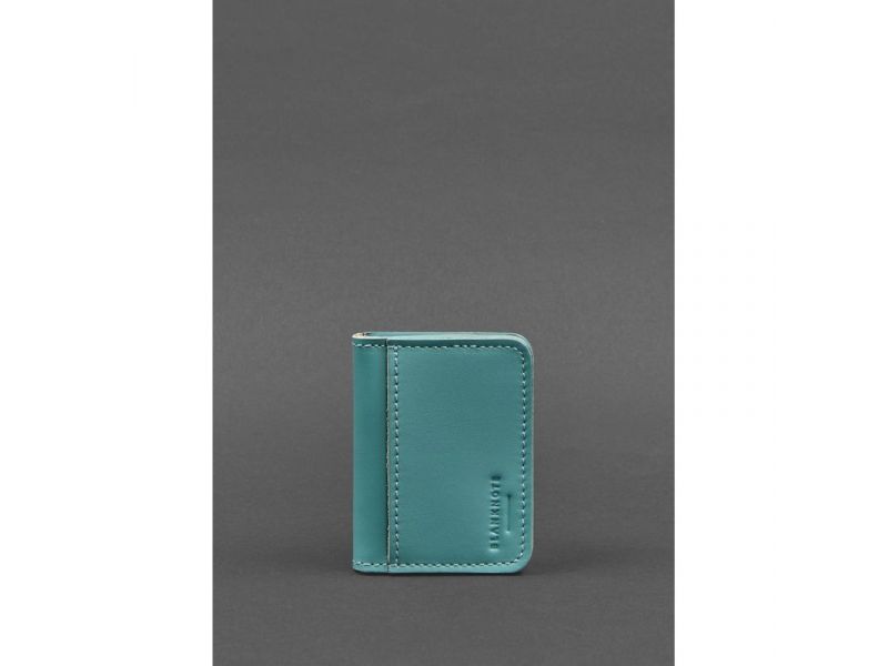 Кожаная обложка для ID-паспорта и водительских прав 4.0 бирюзовая, фото 1