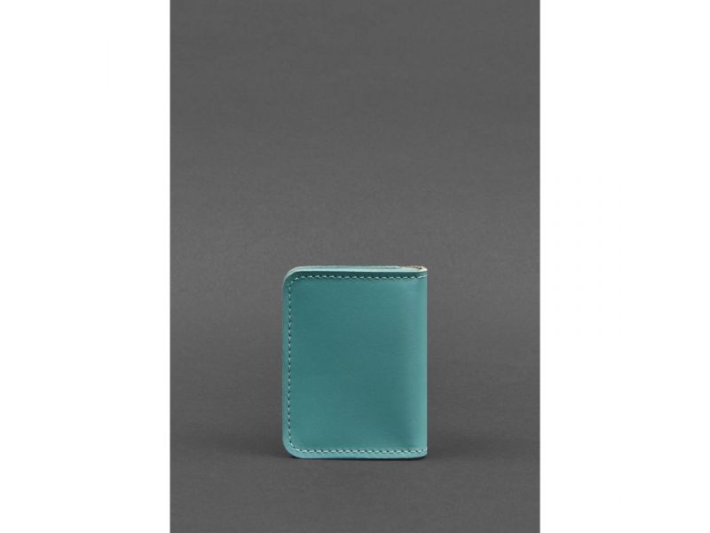 Кожаная обложка для ID-паспорта и водительских прав 4.0 бирюзовая, фото 4