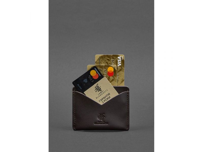 Кожаная визитница 5.0 коричневая, фото 2