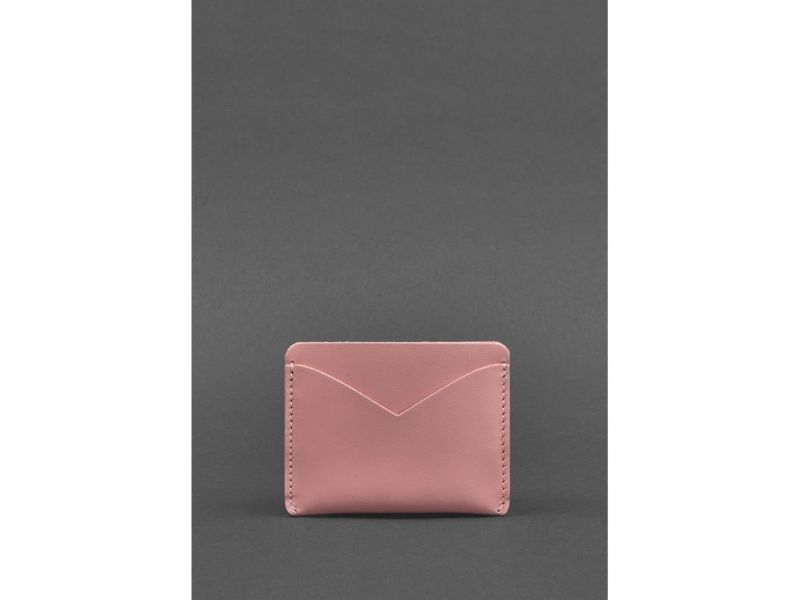 Женская кожаная визитница 5.0 розовая, фото 3