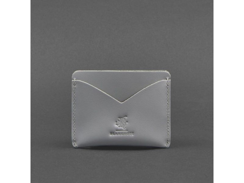 Женская кожаная визитница 5.0 серая, фото 4