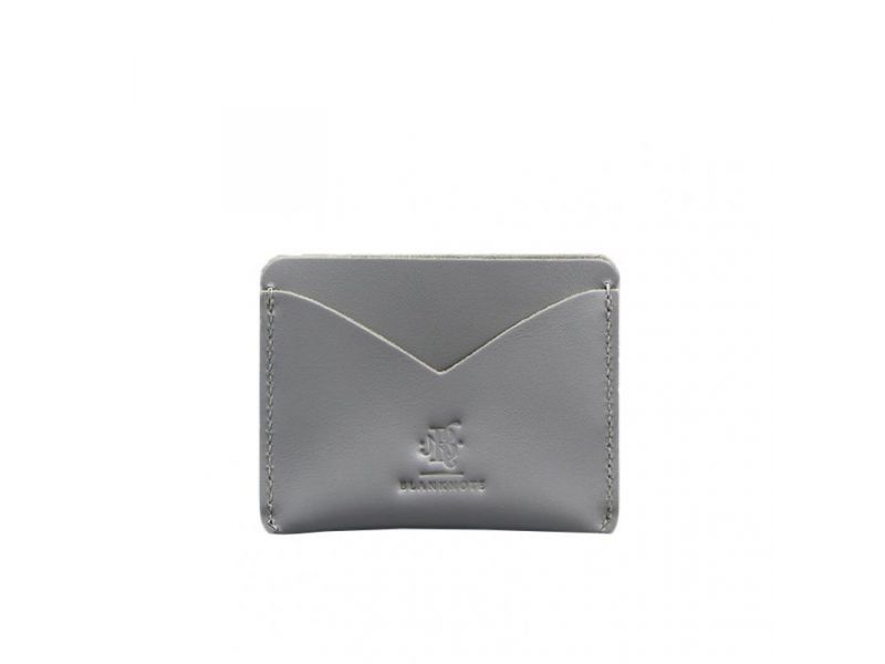 Женская кожаная визитница 5.0 серая, фото 5