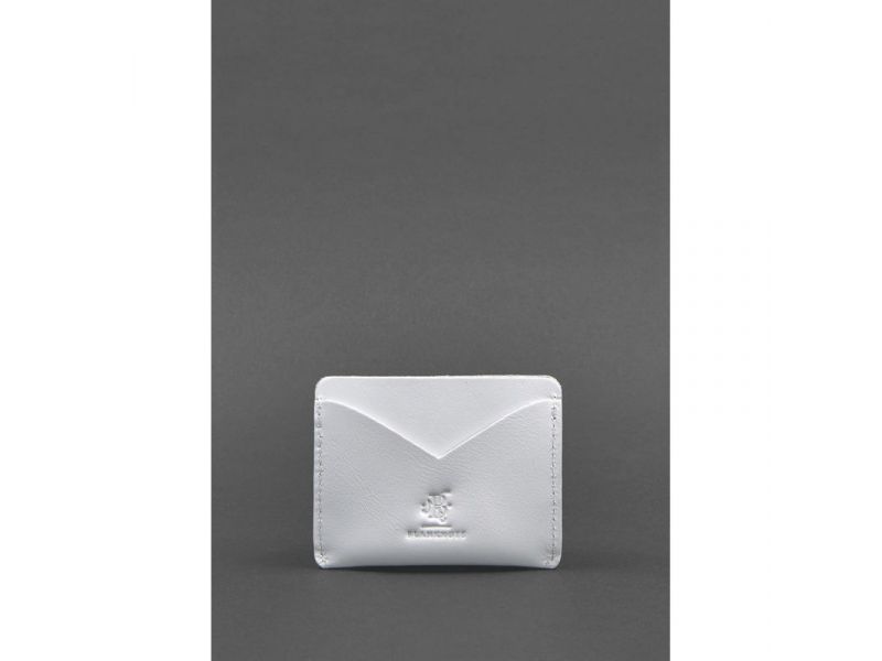 Женская кожаная визитница 5.0 белая, фото 1