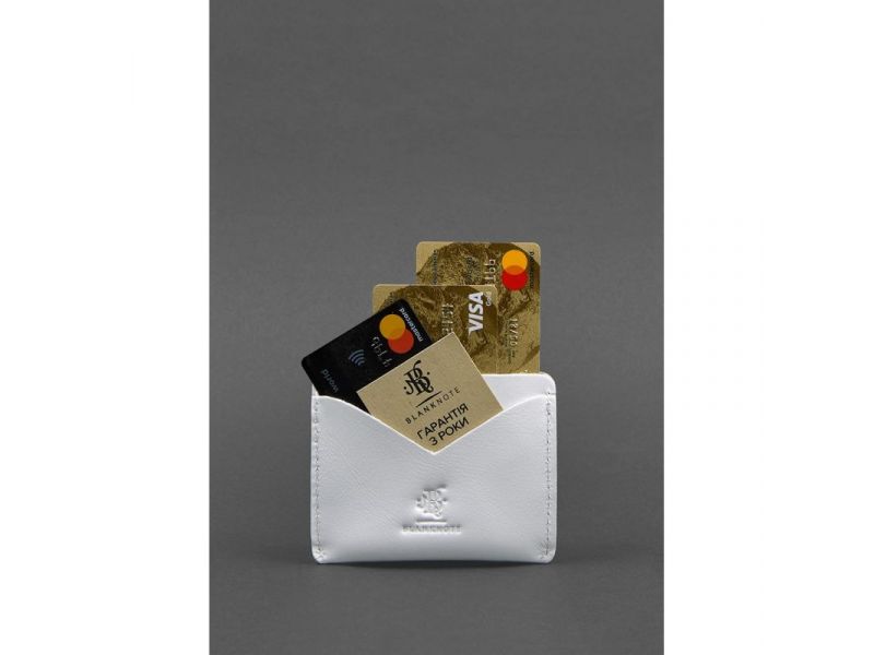 Женская кожаная визитница 5.0 белая, фото 2