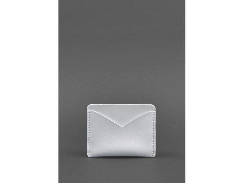 Женская кожаная визитница 5.0 белая, фото 3