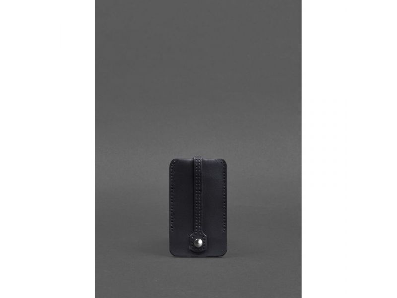 Кожаная ключница 1.0 темно-синий Краст, фото 3