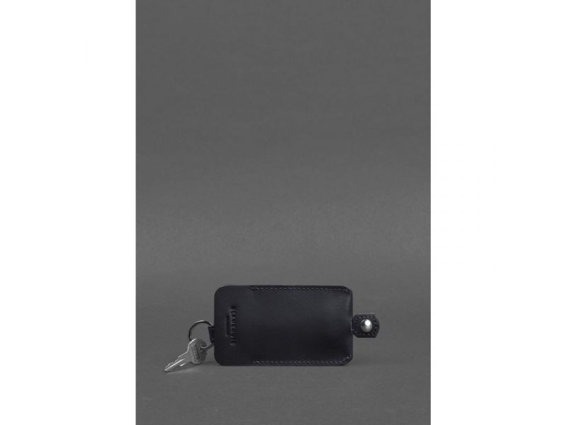 Кожаная ключница 1.0 темно-синий Краст, фото 2