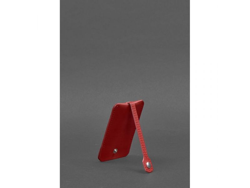 Кожаная ключница 1.0 красная Краст, фото 5