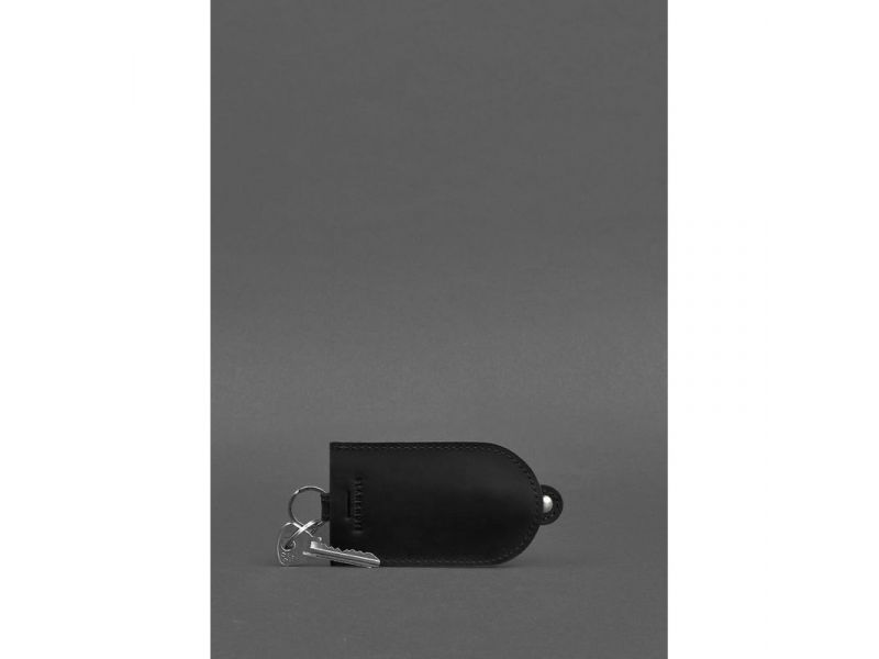 Кожаная ключница 2.0 черная Crazy Horse, фото 5