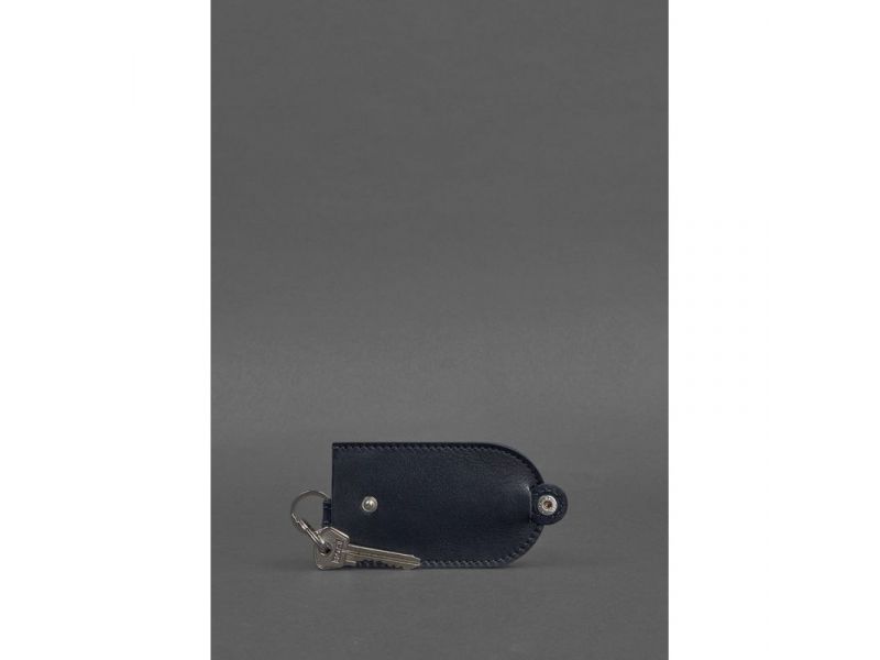 Кожаная ключница 2.0 темно-синий Краст, фото 5