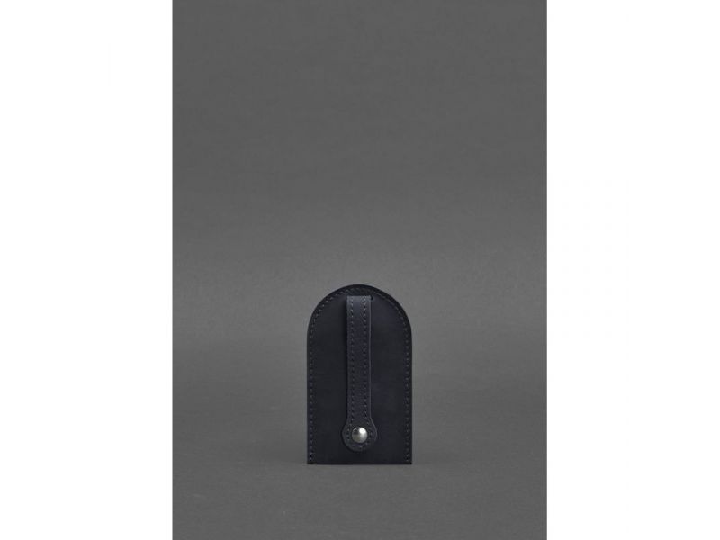 Кожаная ключница 2.0 темно-синий Crazy Horse, фото 2