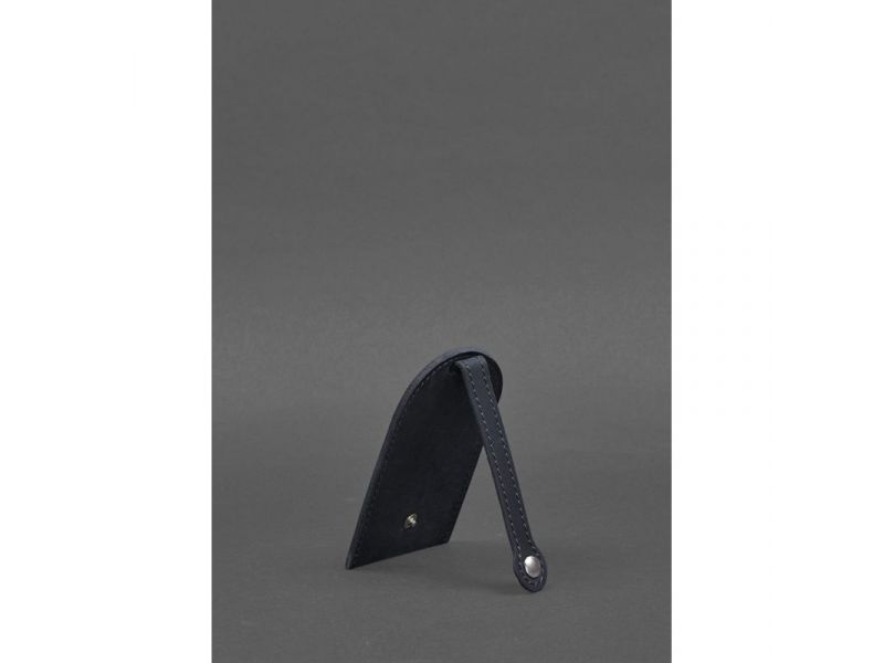 Кожаная ключница 2.0 темно-синий Crazy Horse, фото 4