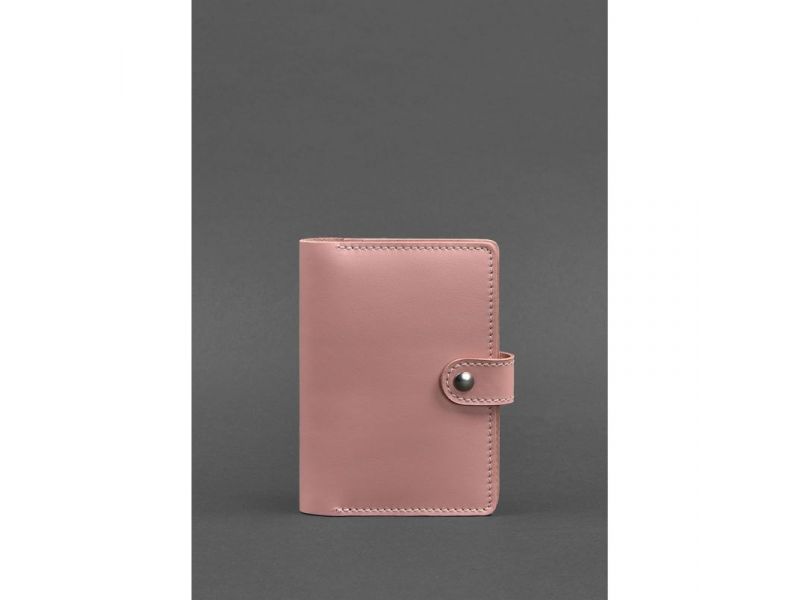 Кожаная обложка для паспорта 3.0 розовая, фото 1