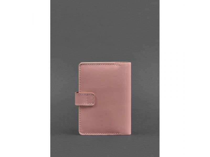 Кожаная обложка для паспорта 3.0 розовая, фото 4