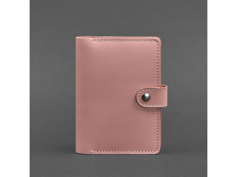Кожаная обложка для паспорта 3.0 розовая, фото 5