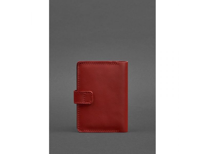 Кожаная обложка для паспорта 3.0 красная, фото 4