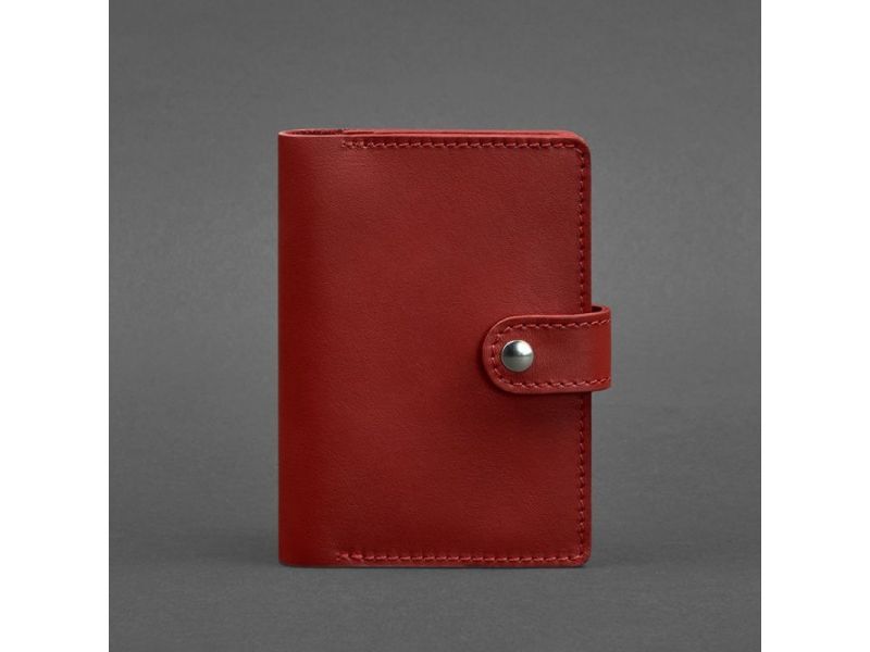 Кожаная обложка для паспорта 3.0 красная, фото 5