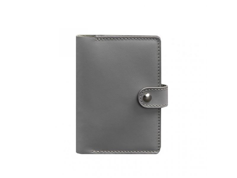 Кожаная обложка для паспорта 3.0 серая, фото 6
