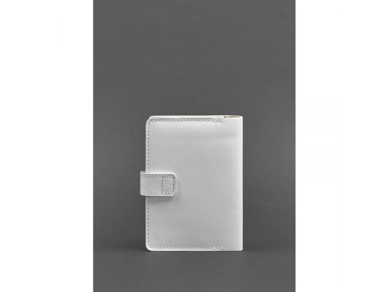 Кожаная обложка для паспорта 3.0 белая, фото 4