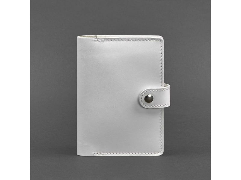 Кожаная обложка для паспорта 3.0 белая, фото 5