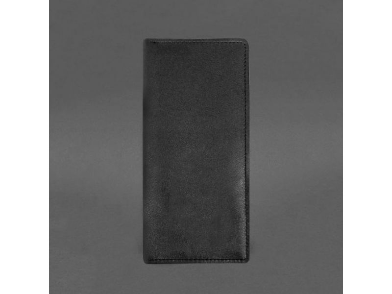 Кожаное портмоне 12.0 черное Краст, фото 4